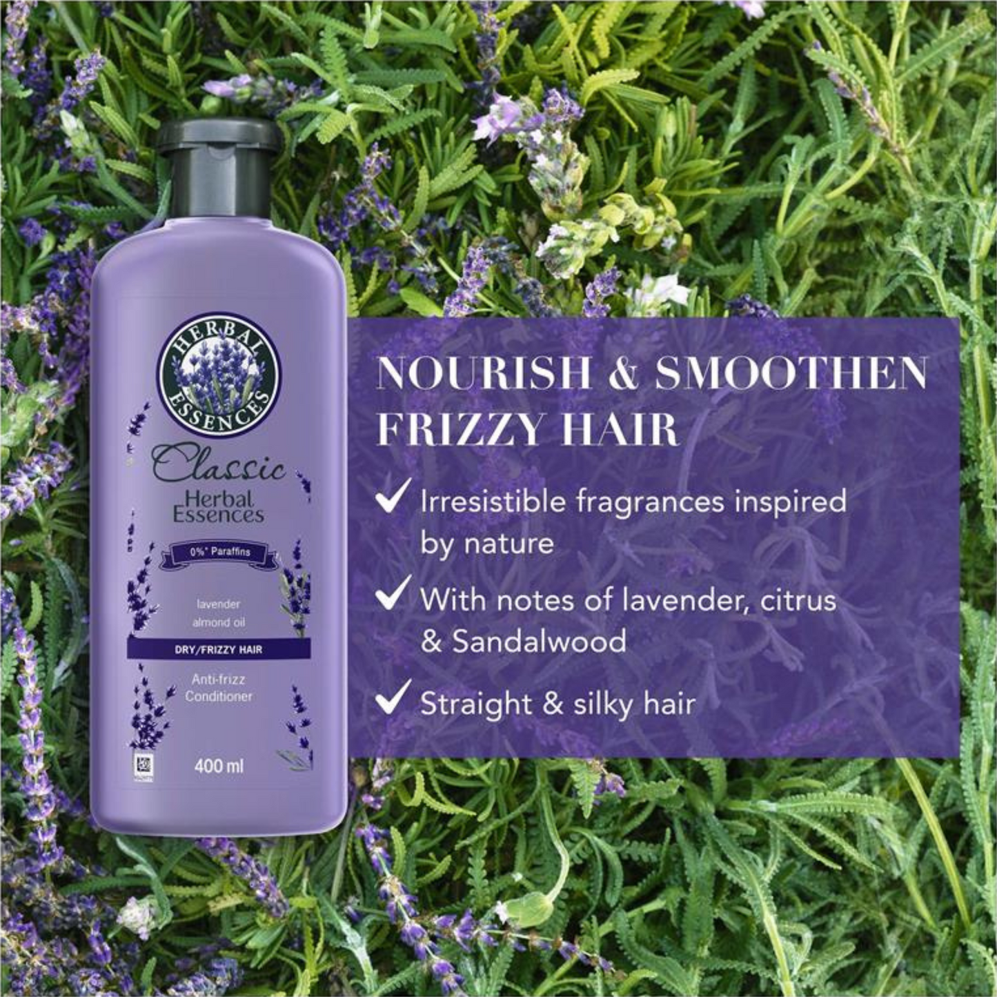 Herbal Essences Classic Lavender is a conditioner with scents inspired by nature for your dry & damaged hair. It controls frizz & leaves your hair straight & silky. Best foreign genuine authentic Australian Aussie imported real original premium haircare safe care fall healthy cheap price in Dhaka Chittagong Bangladesh.