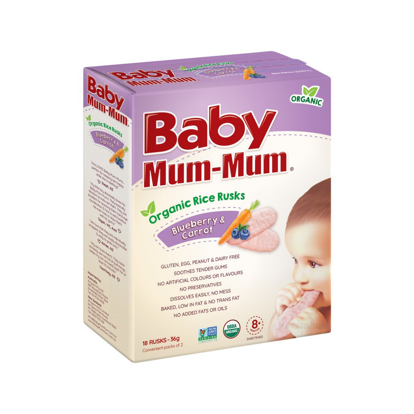 Boost your baby's taste buds with Baby Mum-Mum Organic Combo Rice Rusks. No artificial colour flavor halal best imported foreign Australian genuine authentic safe quality real child food bacchader khabar khaddo shishu snack nutrition healthy cheapest price in Dhaka Chittagong Sylhet Khulna Rajshahi Jessore Bangladesh