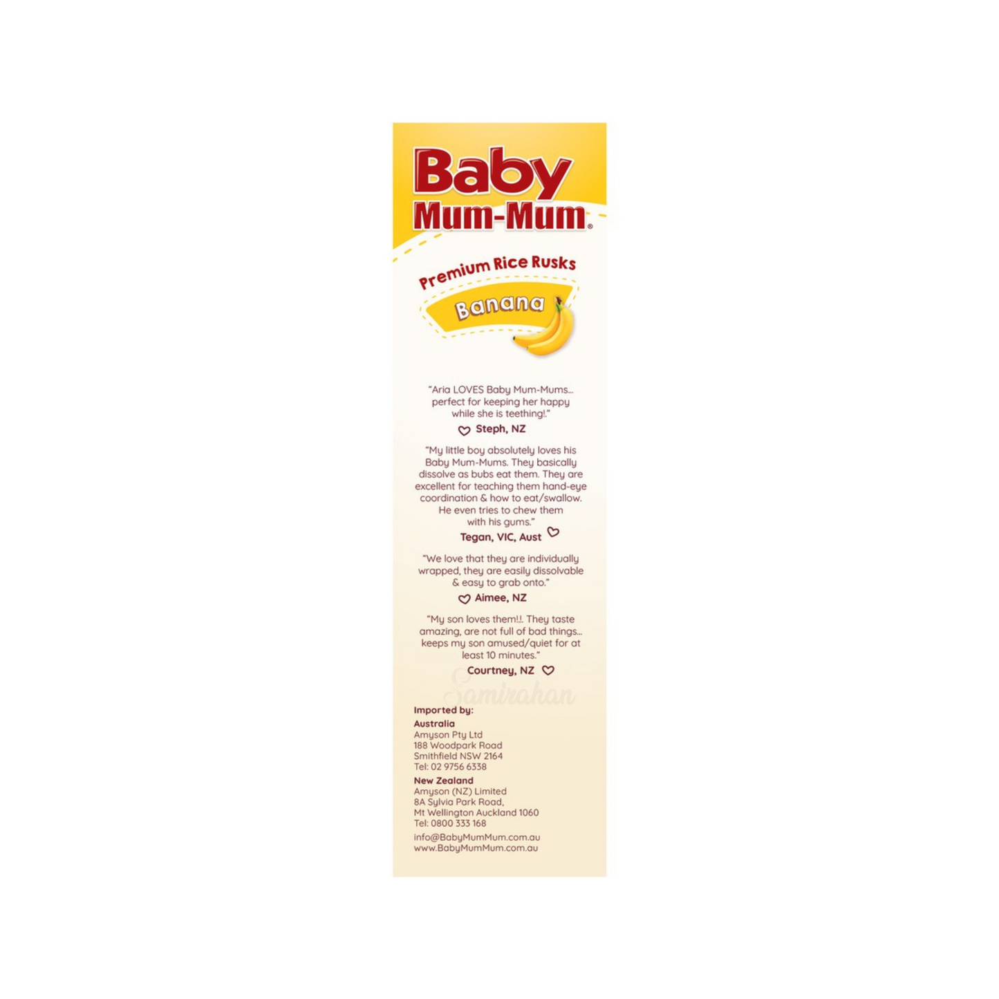 Boost your baby's taste buds with Baby Mum-Mum Banana Rice Rusks. No artificial colour flavor halal best imported foreign Australian genuine authentic safe quality real child food bacchader khabar khaddo shishu snack nutrition healthy cheapest price in Dhaka Chittagong Sylhet Khulna Rajshahi Jessore Natore Bangladesh
