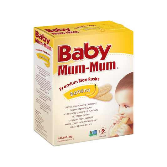 Baby Mum-Mum Premium Rice Rusks Banana 8+ Months Australia fruit halal best import yummy sugar authentic child food snack nutrition healthy cheap price BD