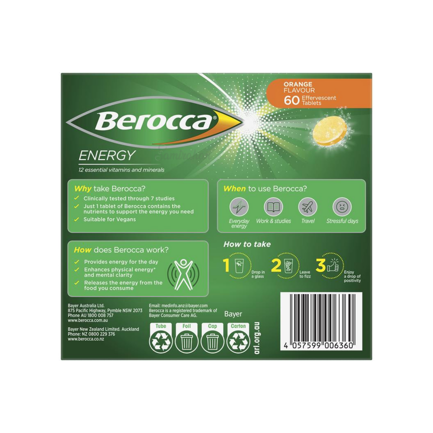 Berocca Energy Vitamin B C Effervescent Multivitamin Drink health Orange support physical immunity mental Best import Australia hydration sports low price in bd
