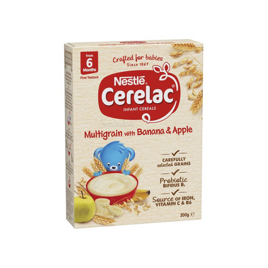 Nestle Cerelac Multigrain Banana Apple Baby Cereal rich iron babies 6 month Best imported Australian authentic child infant snack food healthy low price in BD