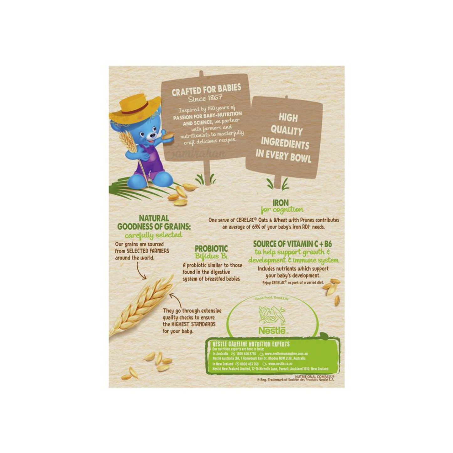 Nestle Cerelac Prune Baby Cereal contains multi grains rich iron Best imported Australian authentic child infant snack food vegetable healthy Cheap price in BD