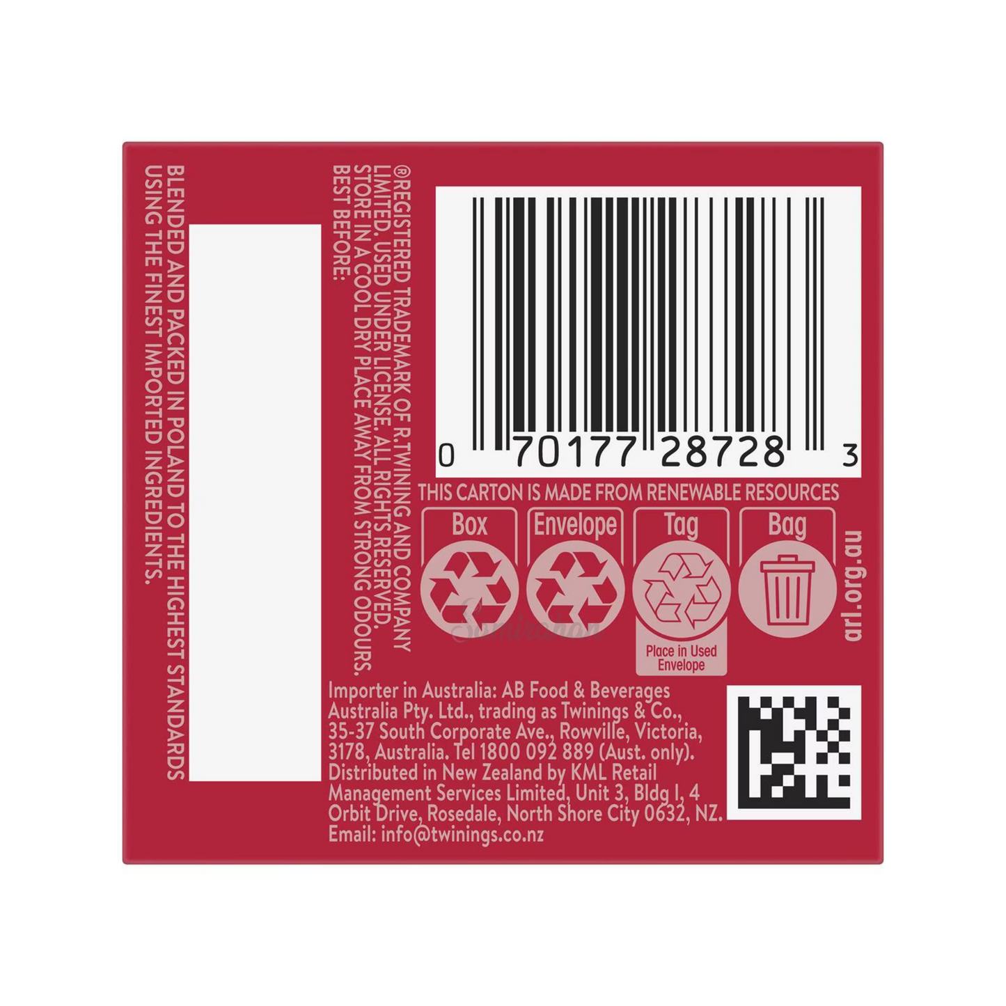 Twinings Cranberry & Pomegranate Tea natural caffeine free focus calm blend organic Root Best authentic import Australia UK instant strong cheap price in bd