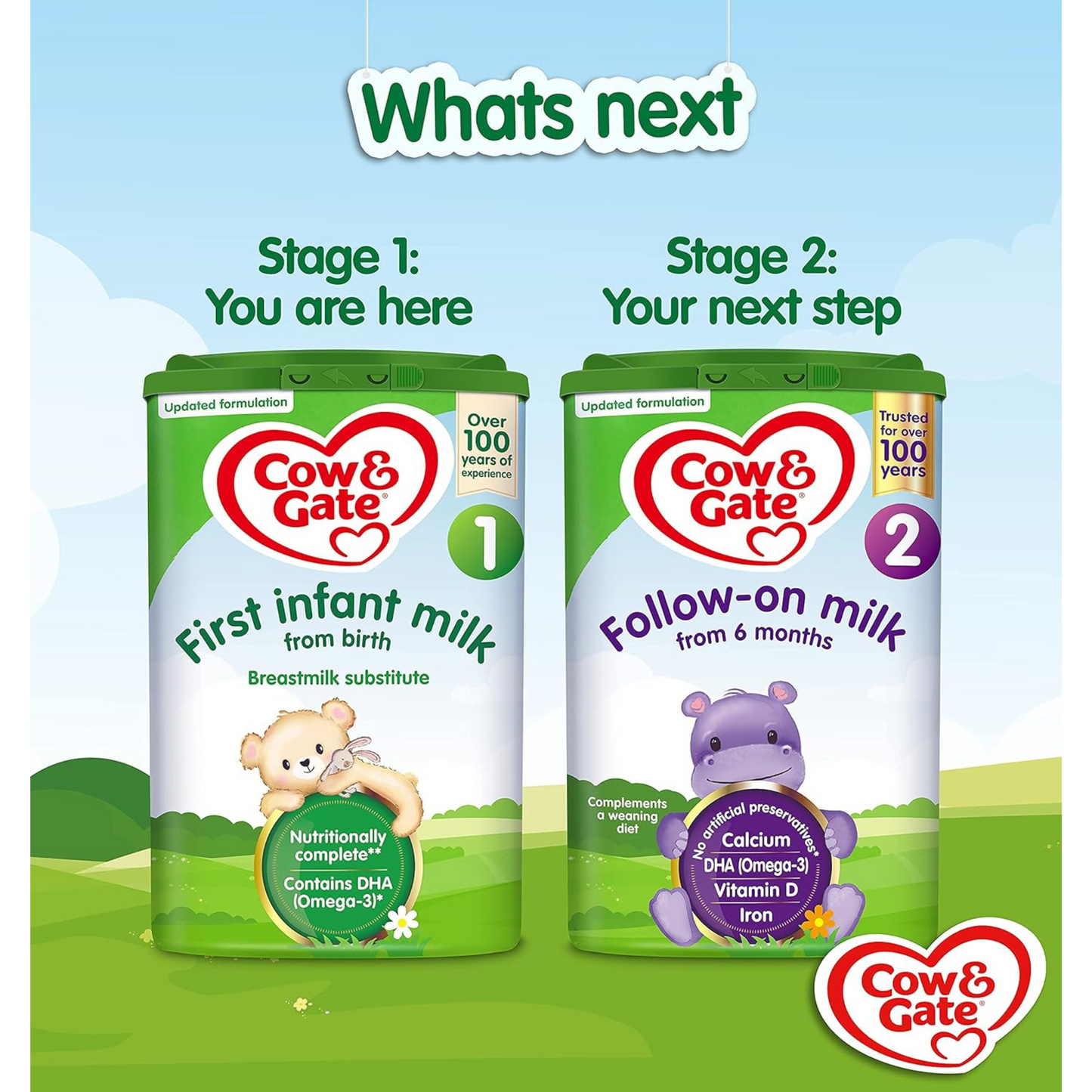 Cow & Gate Stage 1 First Baby Formula nutrition milk powder birth to 6 months Halal best import genuine authentic UK cow quality safe healthy feed food low price in Dhaka