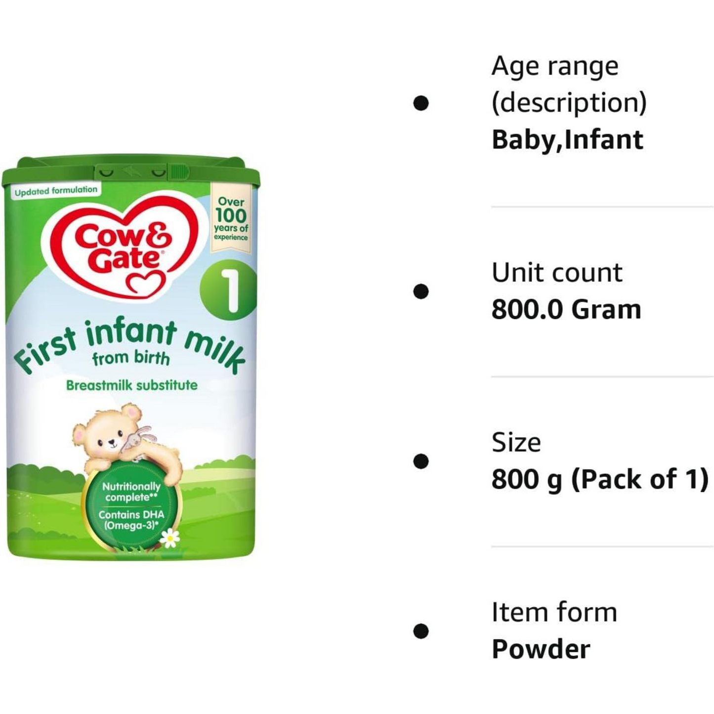 Cow & Gate Stage 1 First Baby Formula nutrition milk powder birth to 6 months Halal best import genuine authentic UK cow quality safe healthy feed food low price in Dhaka