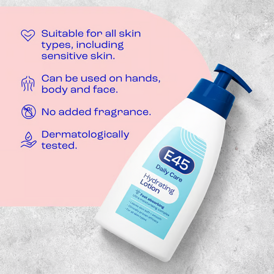 E45 Daily Care Hydrating Lotion Offer online lotion Luxurious Hydrating Sensitivity Best imported UK USA genuine authentic premium skin care beauty low price BD