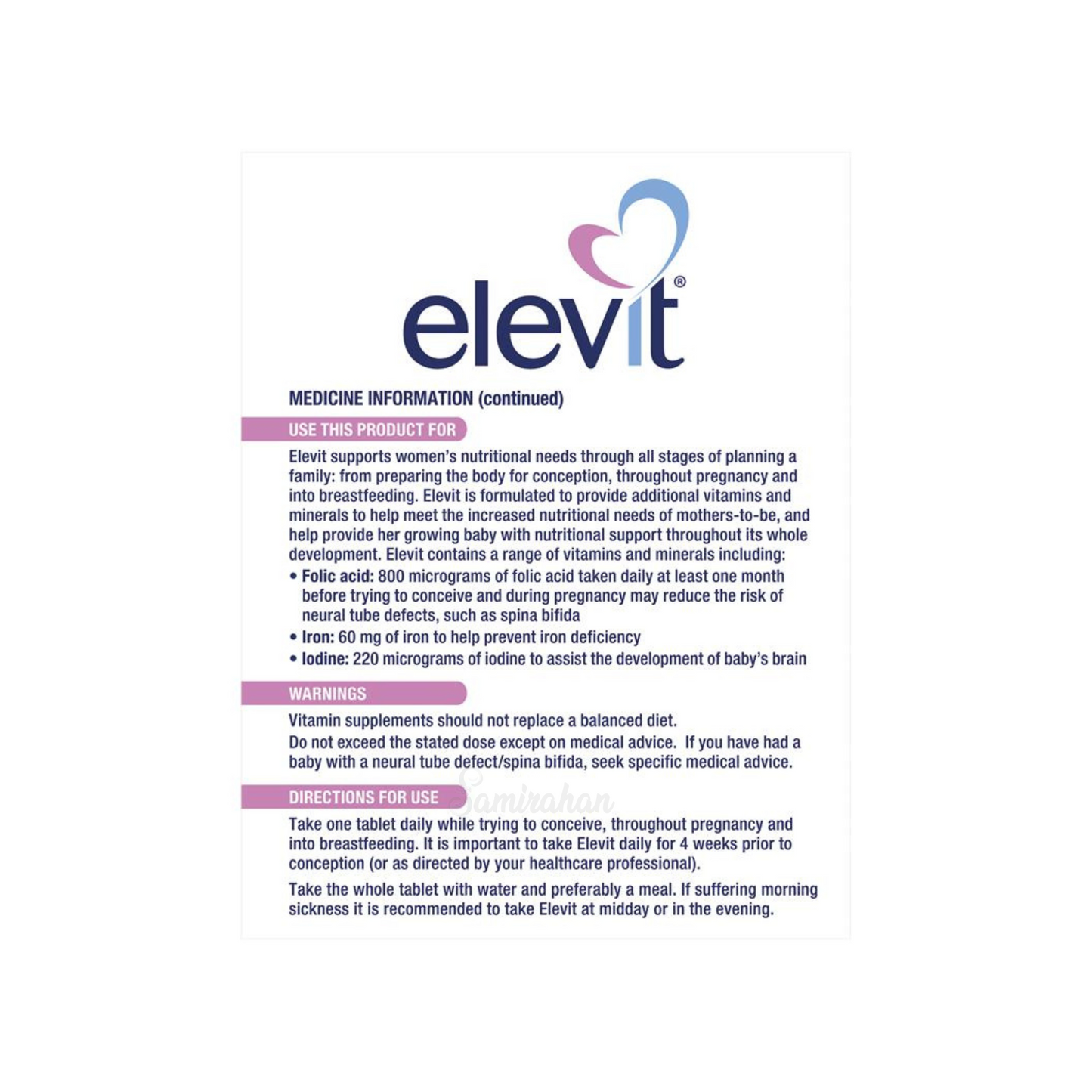 Elevit Pregnancy Multivitamin essential nutrients pre conception baby Best imported real original Australian premium supplement health birth cheap price in bd