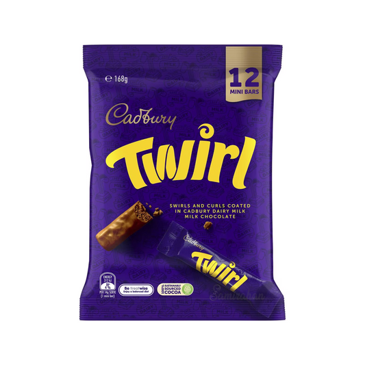 Cadbury Twirl Chocolate Share pack 12 Pack Bars social occasions import foreign sweet AU baby Choco candy snack kid Birthday Gift Valentines Cheap price in bd