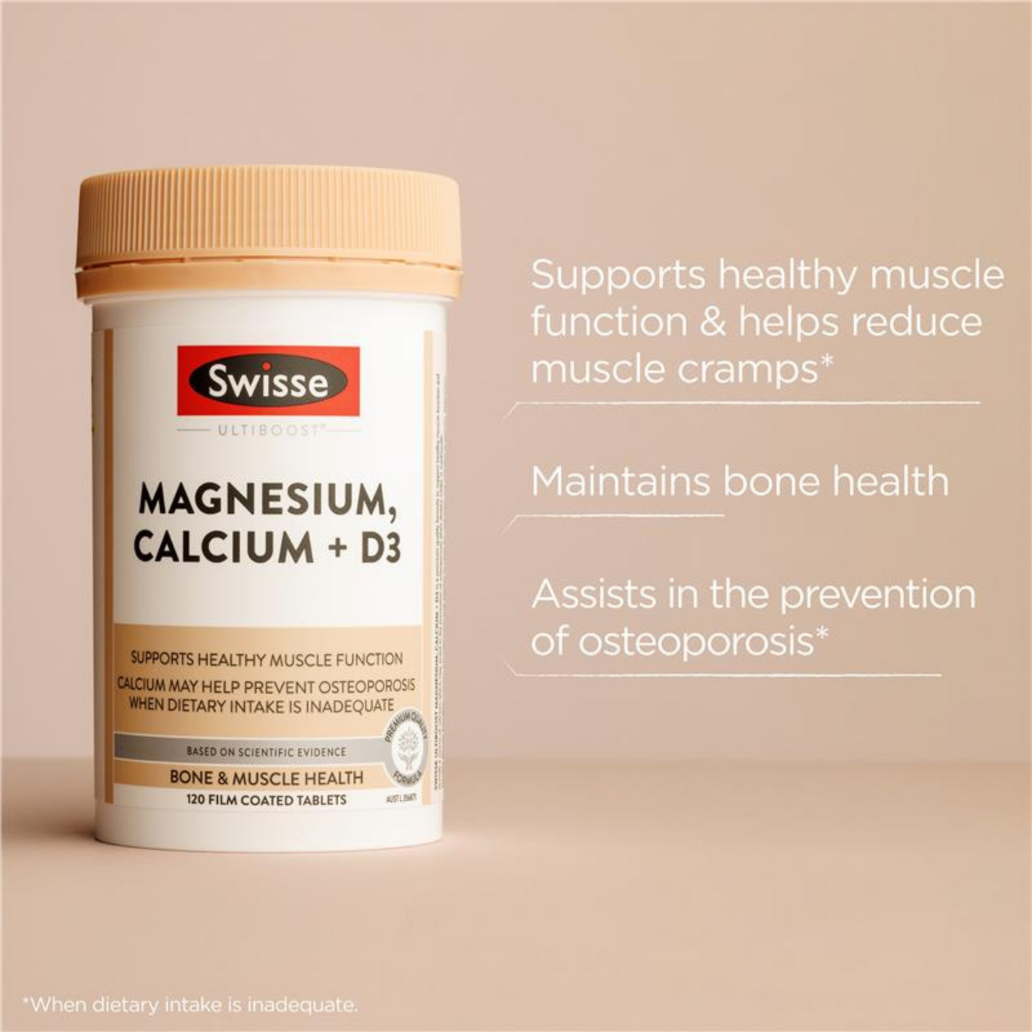 Swisse Ultiboost Magnesium Calcium + Vitamin D premium formula support healthy muscle relieve strong bones Best imported Australian authentic low price in bd