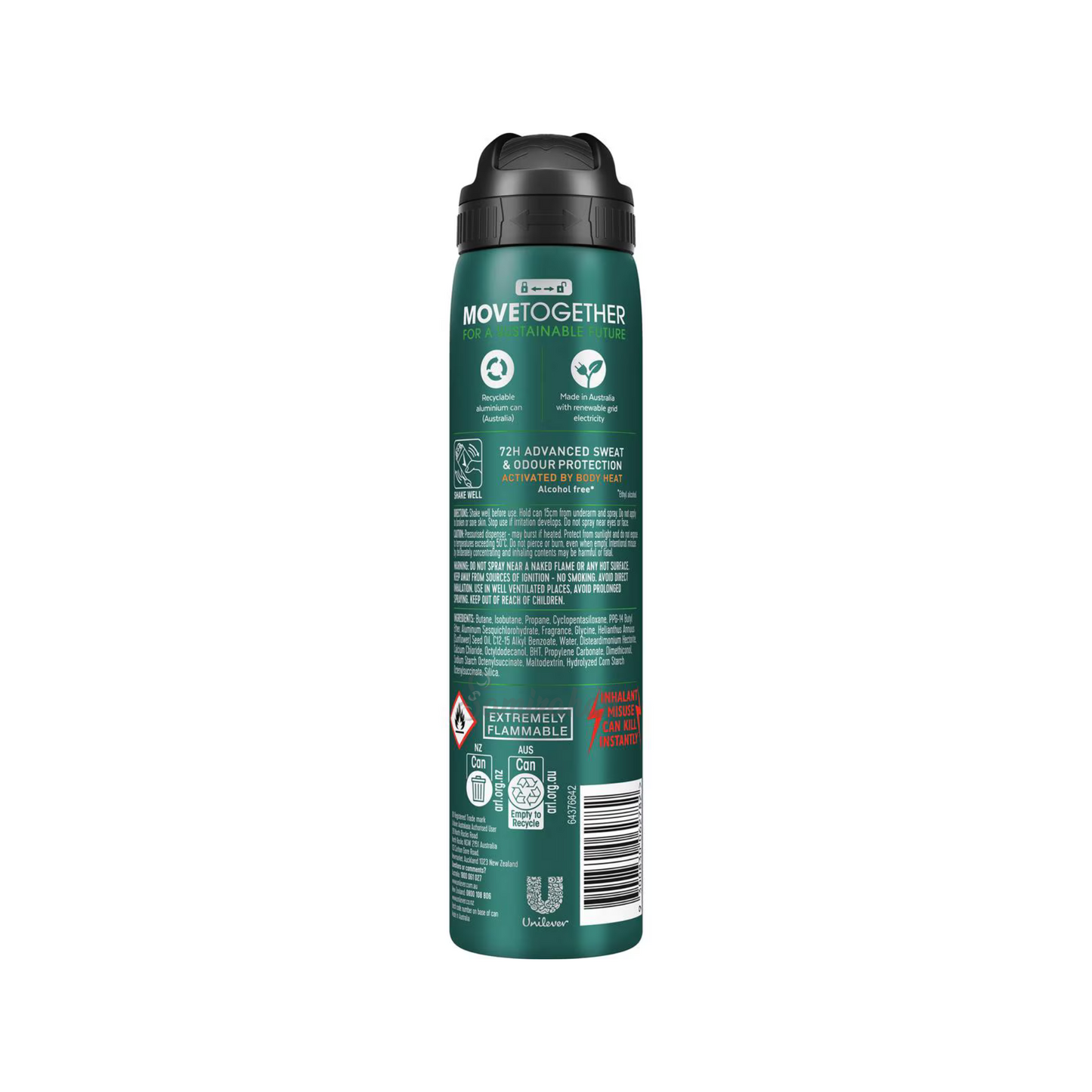 Rexona Men Advanced Protection Anti Perspirant Aerosol Coconut sweat odor dry daily 48 hours white marks Best safe authentic import Australia low price in bd