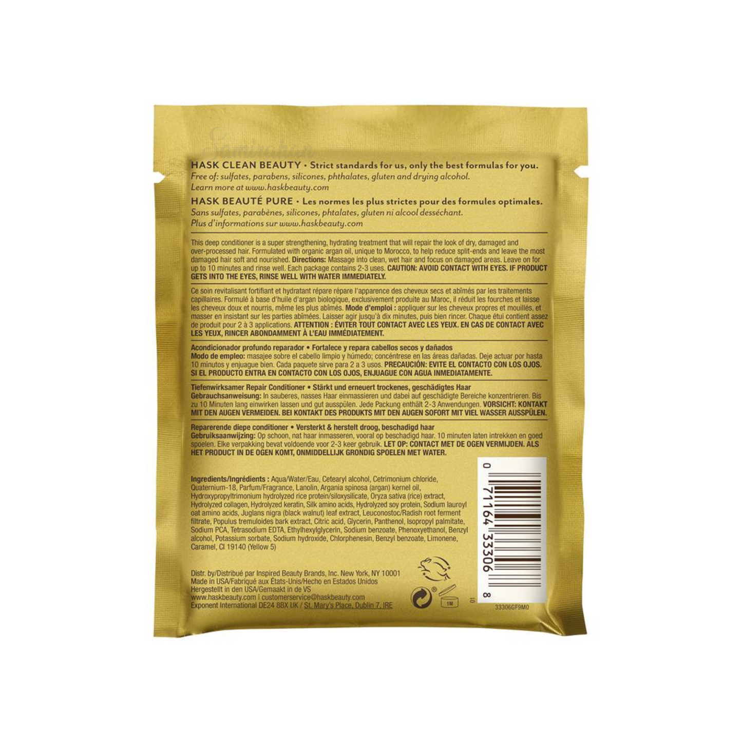 This Hask Argan Oil Repairing Deep Conditioning Treatment is ideal for dry, damaged, and over-processed hair. Best imported genuine authentic original dry soft premium organic quality health beauty skincare dietary anti ageing incredibly Softens renews Clean restores shiny silky Protein price in bd Dhaka Bangladesh