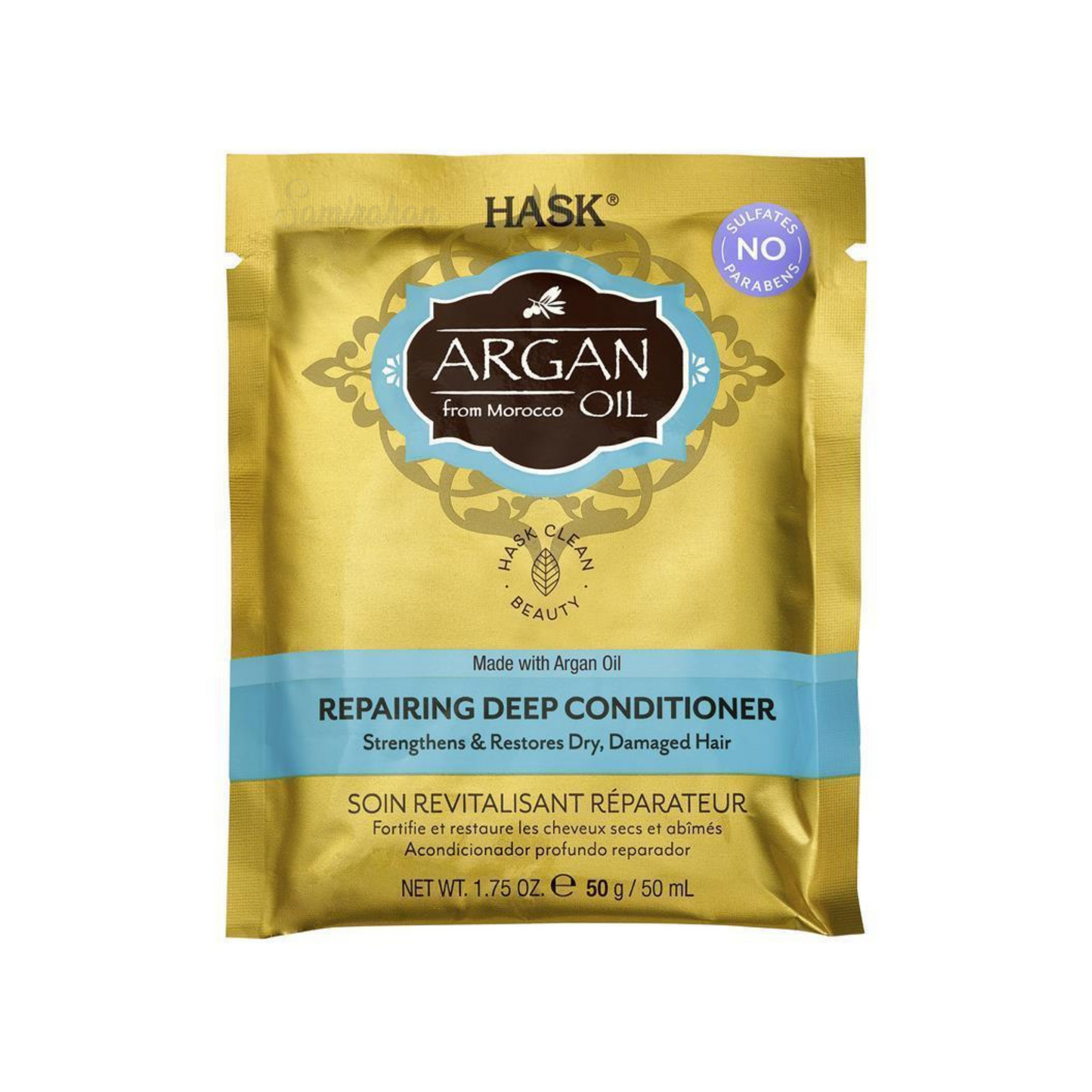 This Hask Argan Oil Repairing Deep Conditioning Treatment is ideal for dry, damaged, and over-processed hair. Best imported genuine authentic original dry soft premium organic quality health beauty skincare dietary anti ageing incredibly Softens renews Clean restores shiny silky Protein price in bd Dhaka Bangladesh