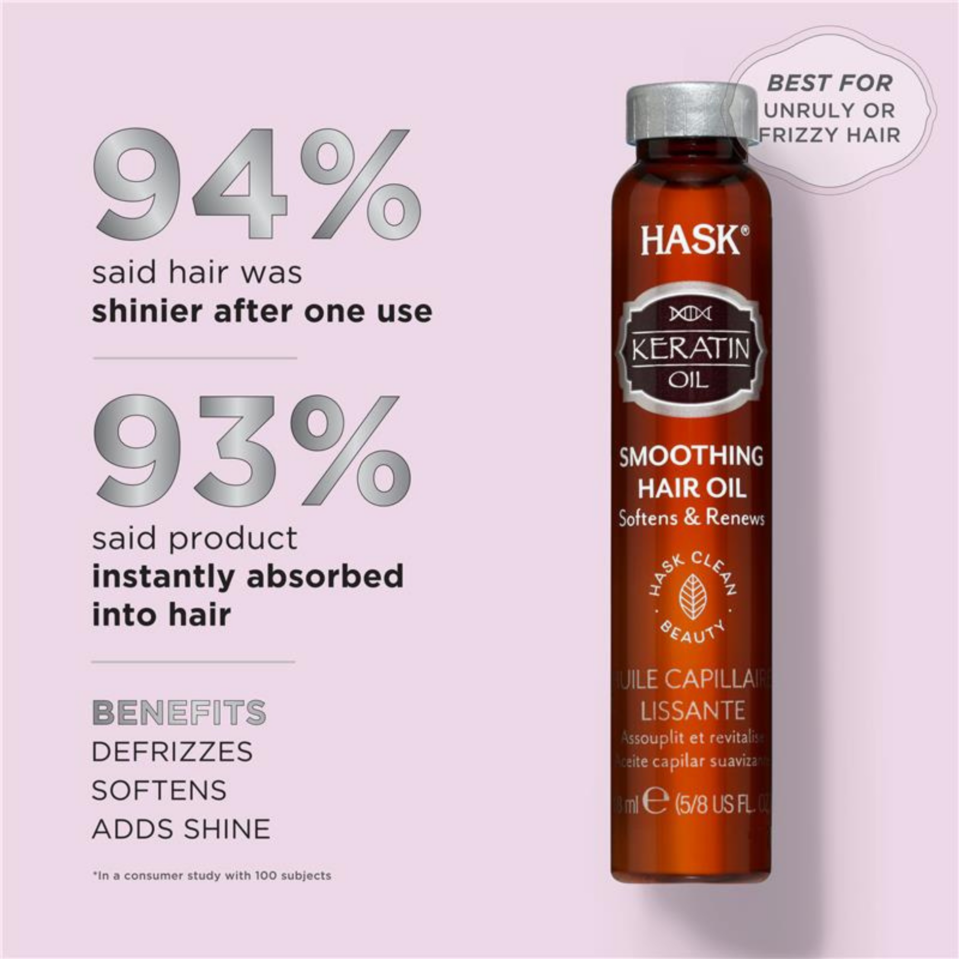 HASK Keratin Smooth Shine Hair Oil nature dry damage hair frizz straight silky Best authentic dandruff free Shine dry Jojoba import nourished low price in BD