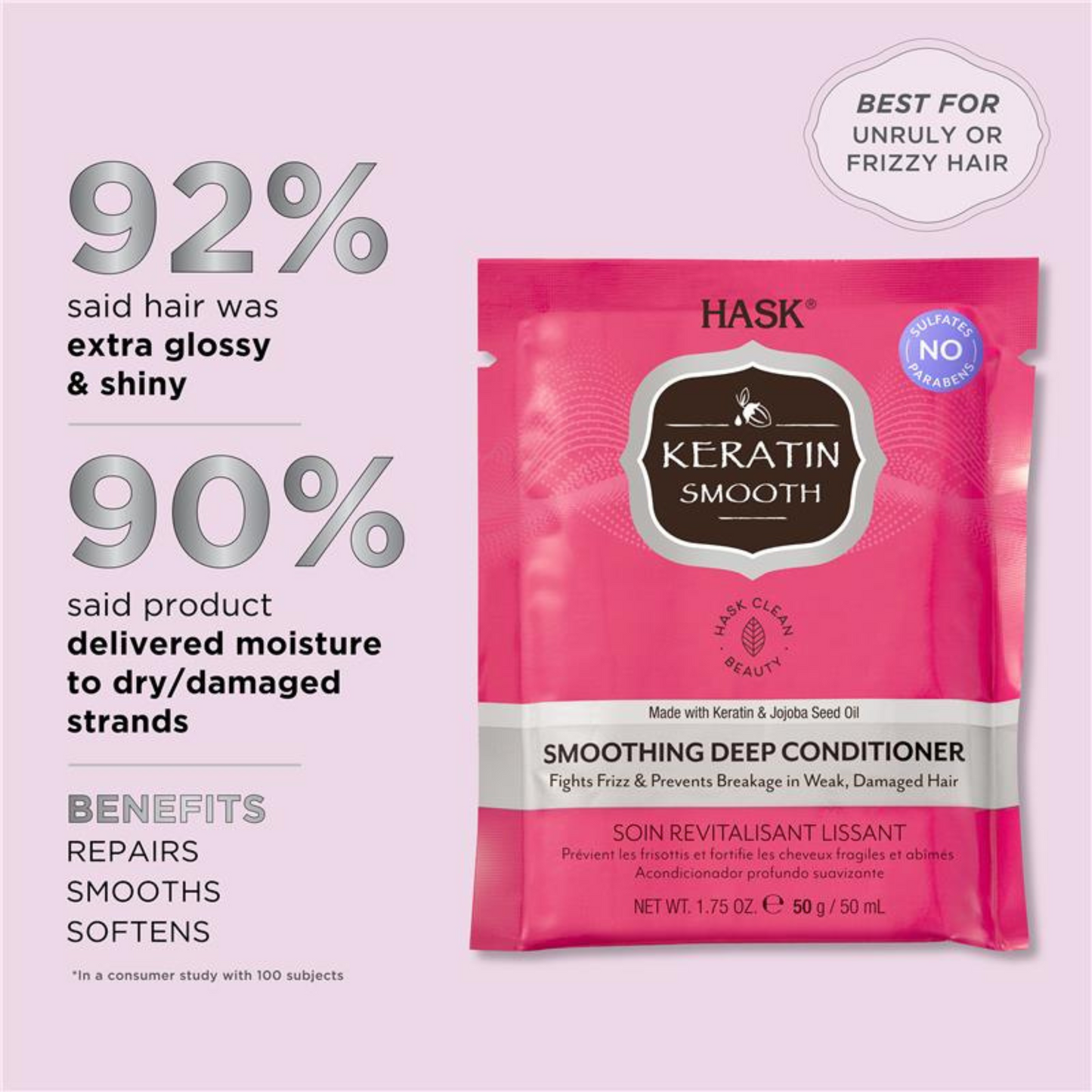 Hask Keratin Smoothing Deep Conditioner nature dry damage hair frizz straight silky Best authentic dandruff Fruity soft free Shine nourished low price in BD