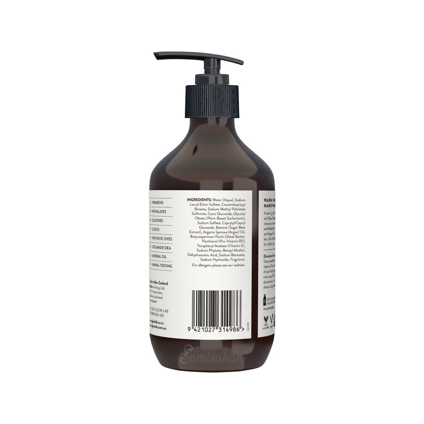 Glow Lab Hand Wash Warm Vanilla & Lily (Australia) 300mL