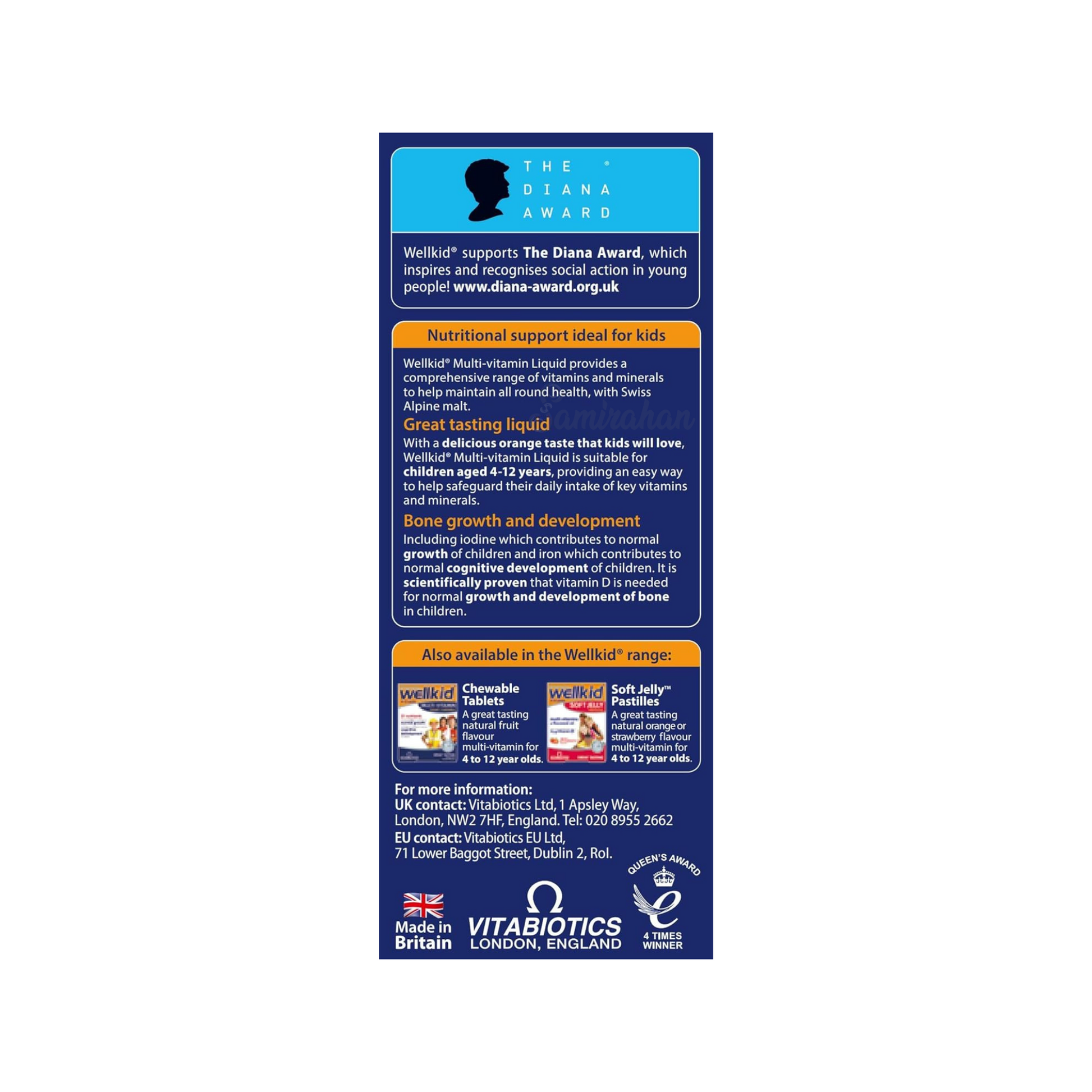 Vitabiotics Wellkid Multi Vitamin Liquid Cognitive Development Children Best UK child healthcare Food supplement Nutrition kids Expert doctor low price in bd