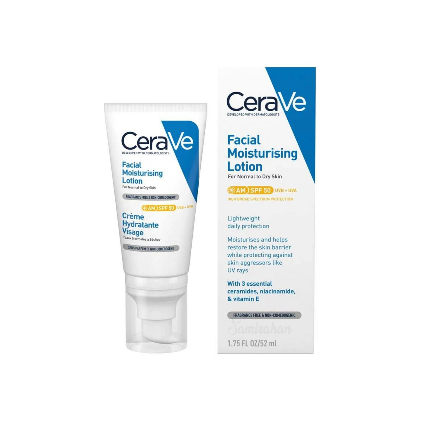 CeraVe AM Facial Lotion moisturizer SPF 50+ provides protection dry Dark spot Best Pimple import UK genuine authentic premium beauty skincare low price in BD