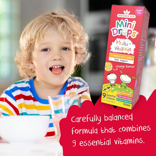 Natures Aid Mini Drops Multi vitamin nutritional children supporting growth Best Kids imported genuine UK premium health dietary baby supplement low price in bd