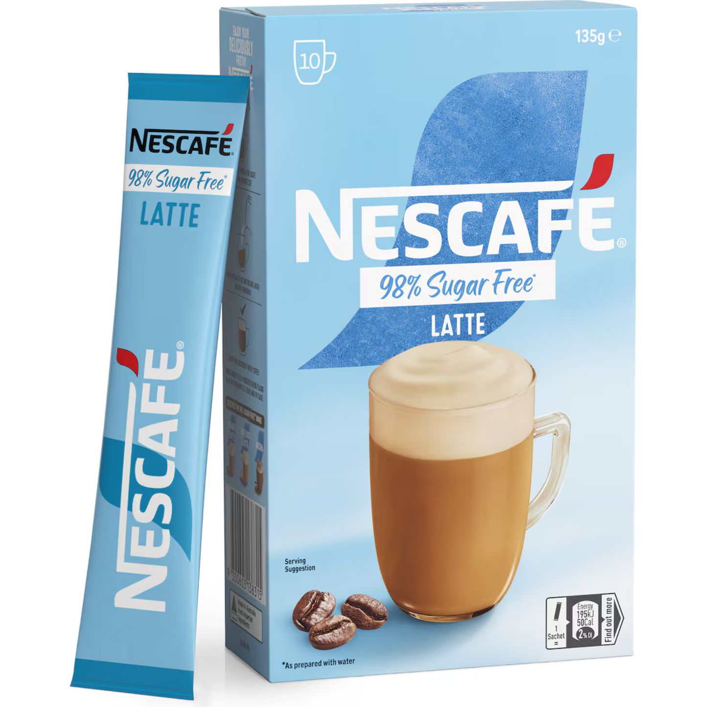 Nescafe 98% Sugar Free Latte Coffee naturally sweetened creamy simply smooth Robusta Tired blond Best authentic foreign import premium Australian low price in Dhaka bd