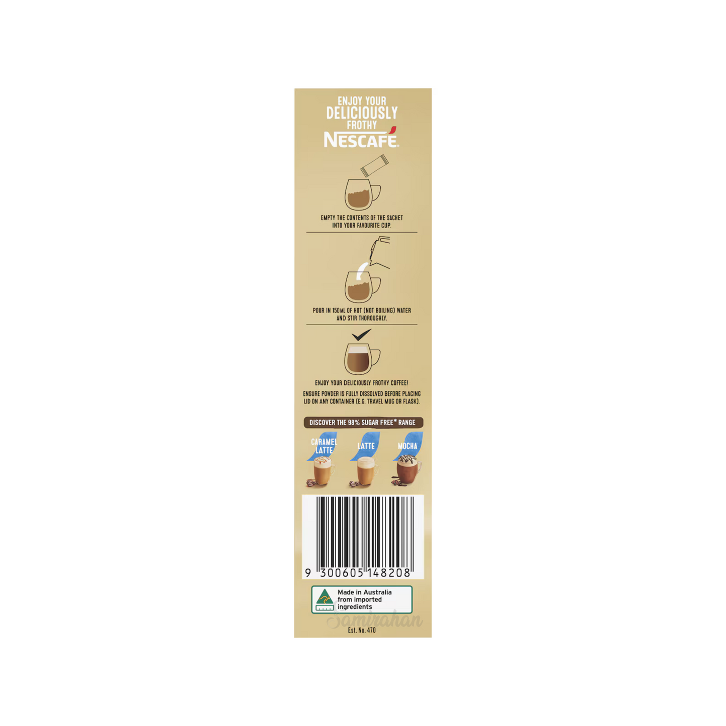 NESCAFE 98% Sugar Free Vanilla Malt Latte creamy coffee smooth Robusta Tired milk blond Best authentic foreign import premium Australian low price in Dhaka bd