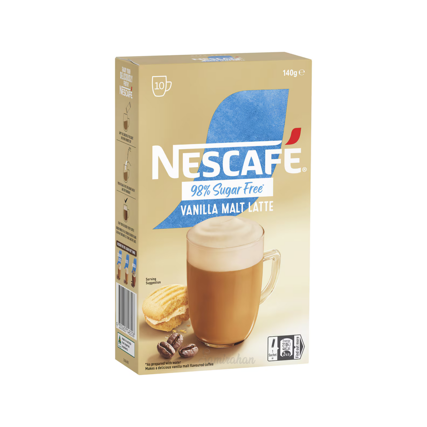 NESCAFE 98% Sugar Free Vanilla Malt Latte creamy coffee smooth Robusta Tired milk blond Best authentic foreign import premium Australian low price in Dhaka bd