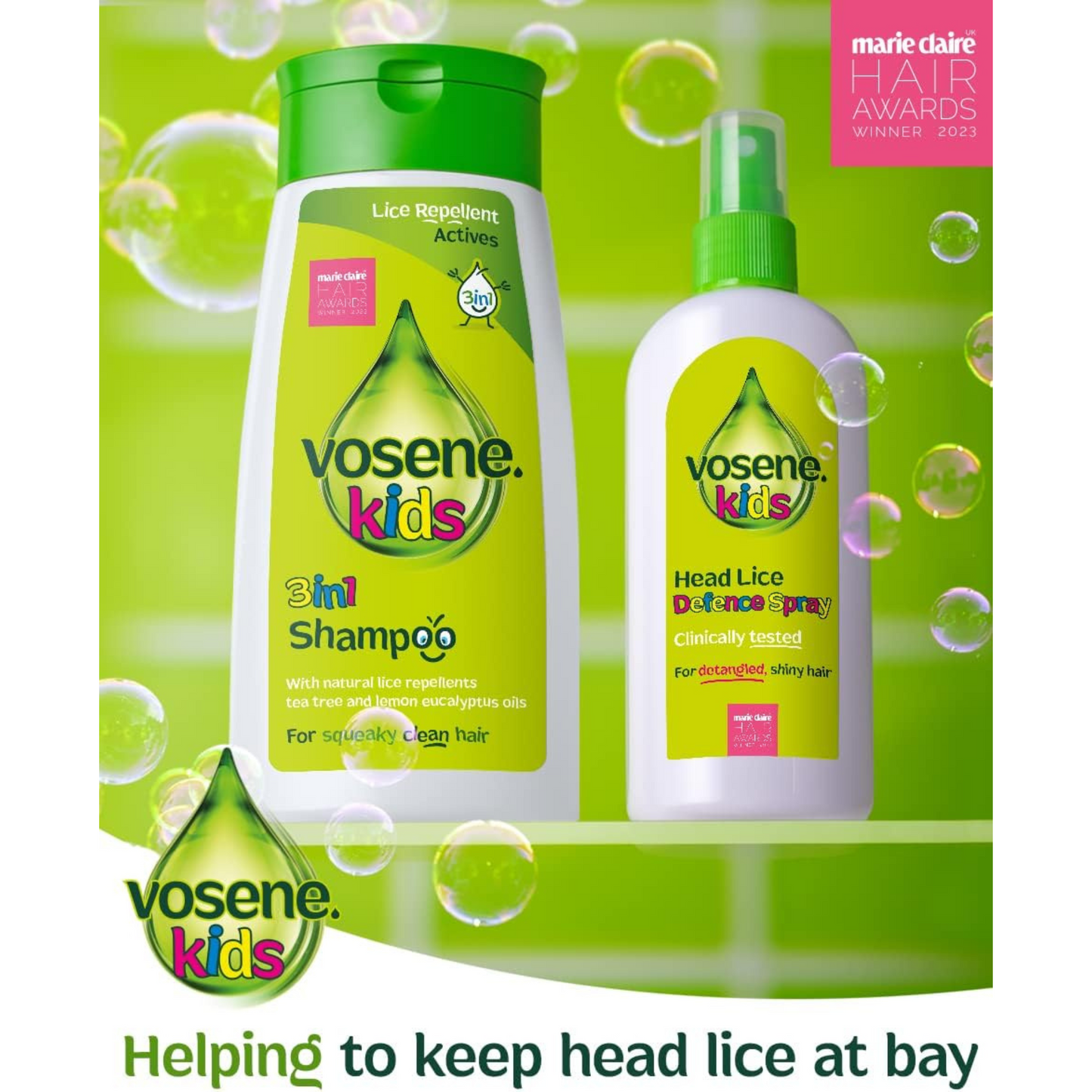 Vosene Kids 3 in 1 Shampoo Lice Repellents Tea Tree Lemon Body Vitamin sensitive skin.soft smooth Best foreign child bath genuine UK import price in BD Dhaka