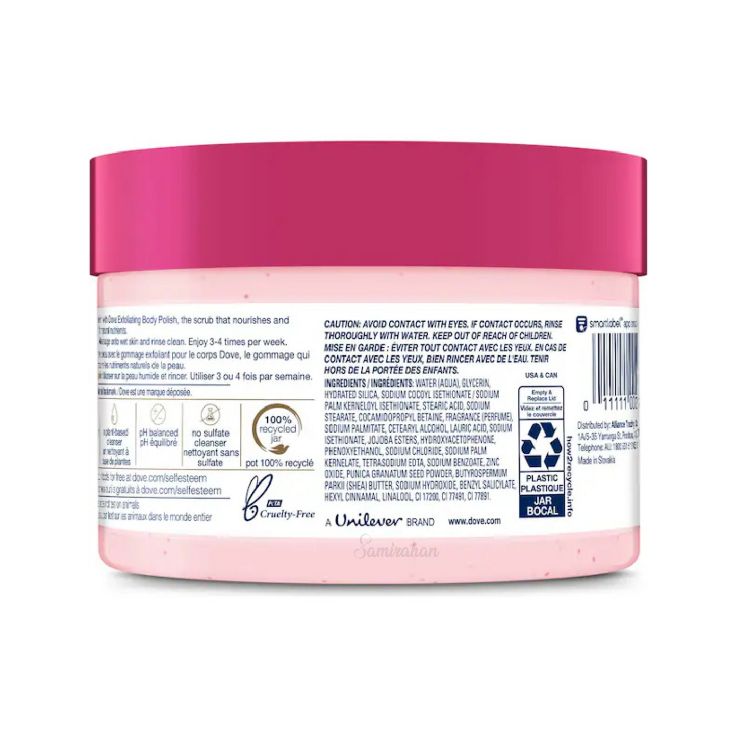 Dove Pomegranate Seeds Shea Butter Exfoliating Body Polish Cream gentle imported foreign original quality real skincare beauty luxury premium AU low price bd
