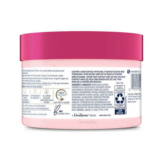 Dove Pomegranate Seeds Shea Butter Exfoliating Body Polish Cream gentle  imported foreign original quality real skincare beauty luxury premium AU low price bd