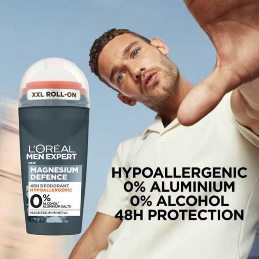 L'Oréal Paris Men Expert Magnesium Hypoallergenic 48H Roll On Deodorant long lasting scent effective protect against body brand premium UK low price bd Dhaka