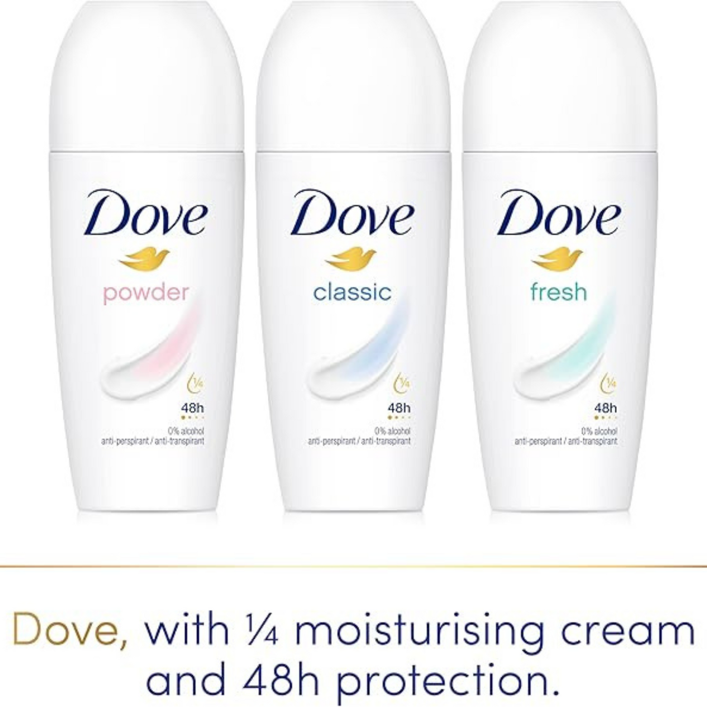 Dove Women's Classic 48h Roll-On Antiperspirant Deodorant 48h sweat odor protect Best long last fresh scent spary girl imported perfume premium low price in bd