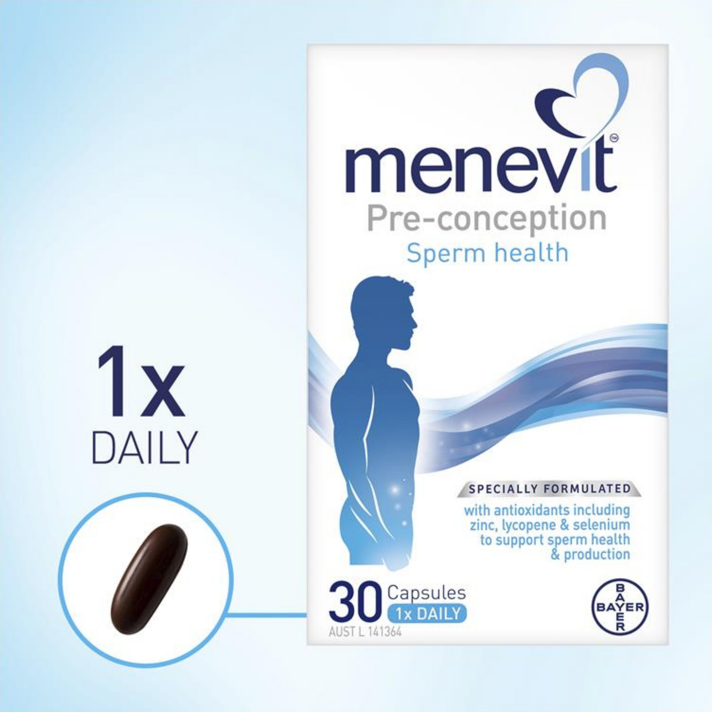Menevit Pre-Conception Sperm Health support couples planning pregnancy care Best imported Australia supplement multivitamin fertility nutrition low price in BD