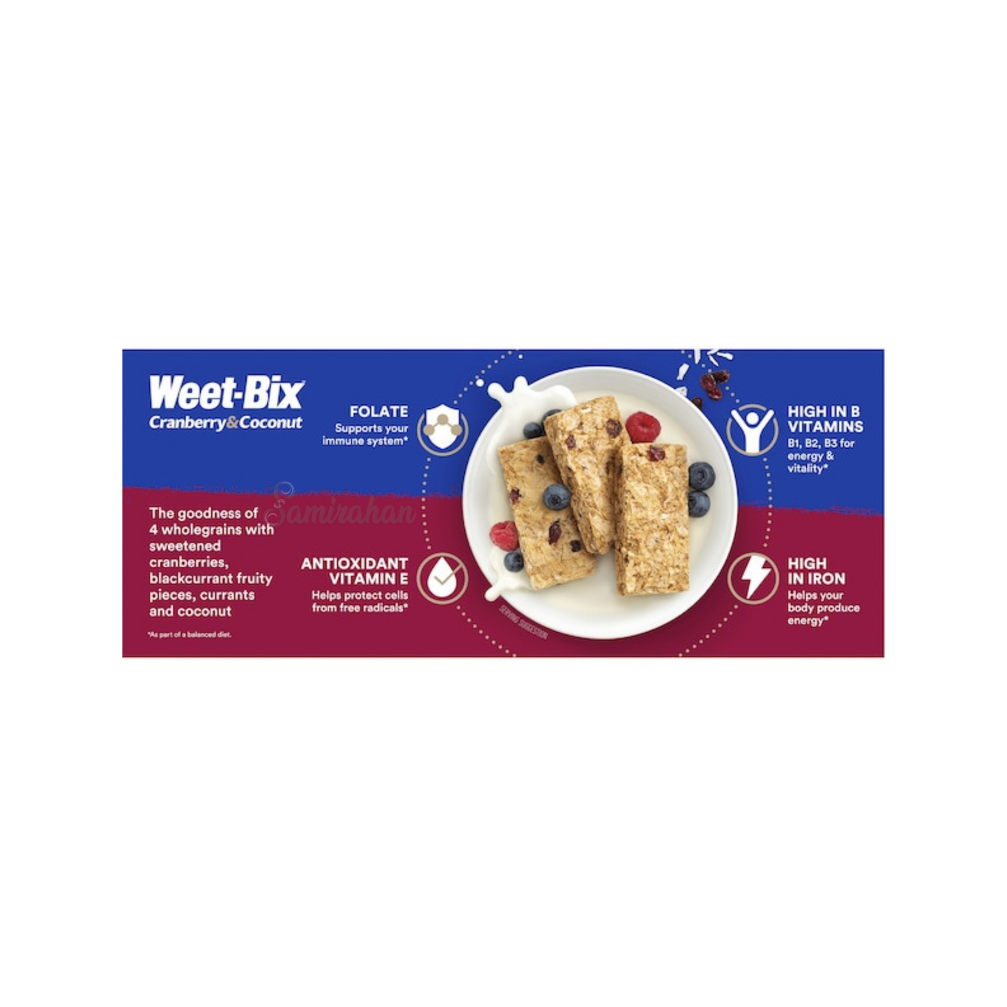 Sanitarium Weet-Bix™ Cranberry Coconut Breakfast Cereal sugar saturated fat fibre Vitamins Best genuine foreign import food healthy corn low price in Dhaka BD