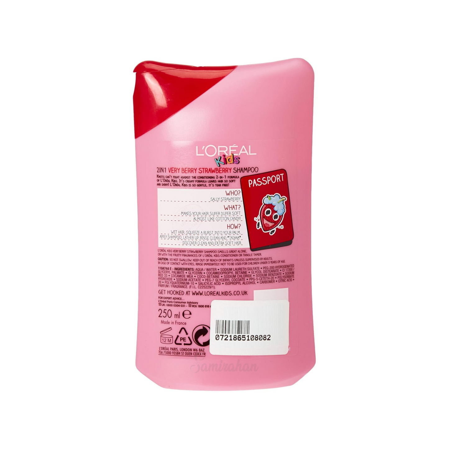 L'Oréal Kids Extra Gentle 2 in 1 Strawberry Shampoo Body Wash Vitamin sensitive skin soft smooth Best foreign children bath genuine UK import price in BD Dhaka