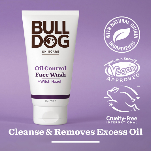 Bulldog Oil Control face wash skincare Men Remove Bright Daily dry dark spot cleanses witch hazel smooth mattifies Glow softer Best imported UK low price in bd