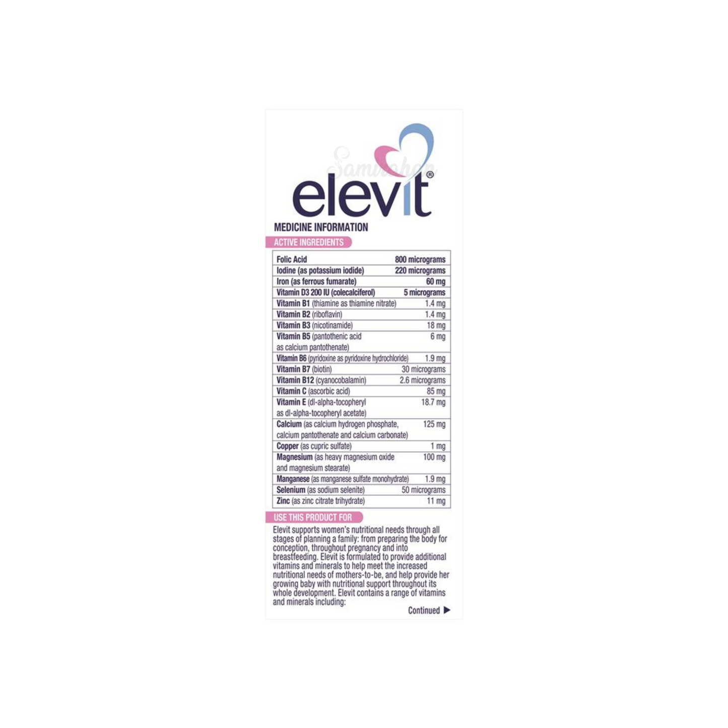 Elevit Pregnancy Multivitamin essential nutrients pre conception baby Best imported real original Australian premium supplement health birth cheap price in bd