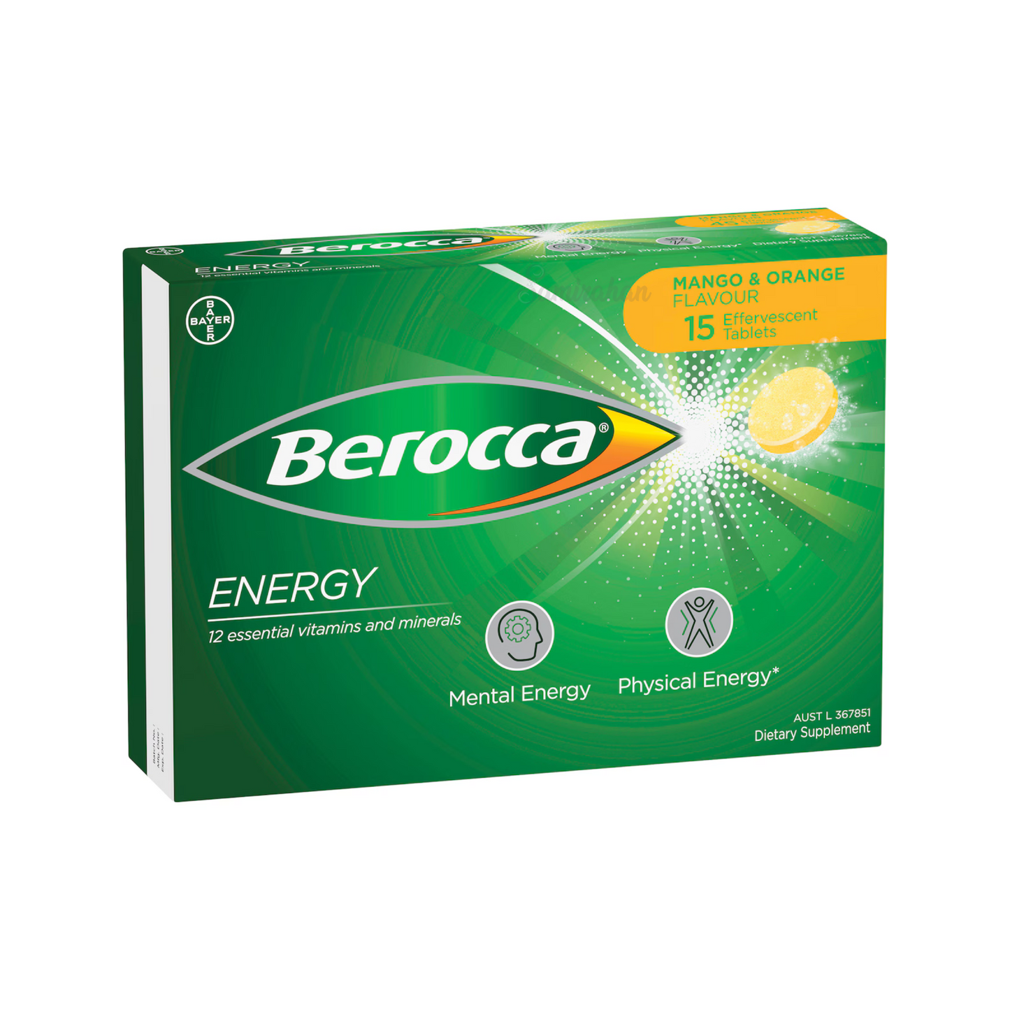 Berocca Energy Vitamin B & C Effervescent Multivitamin Drink Mango immunity strength Best genuine premium quality absorption zinc calcium import low price in BD
