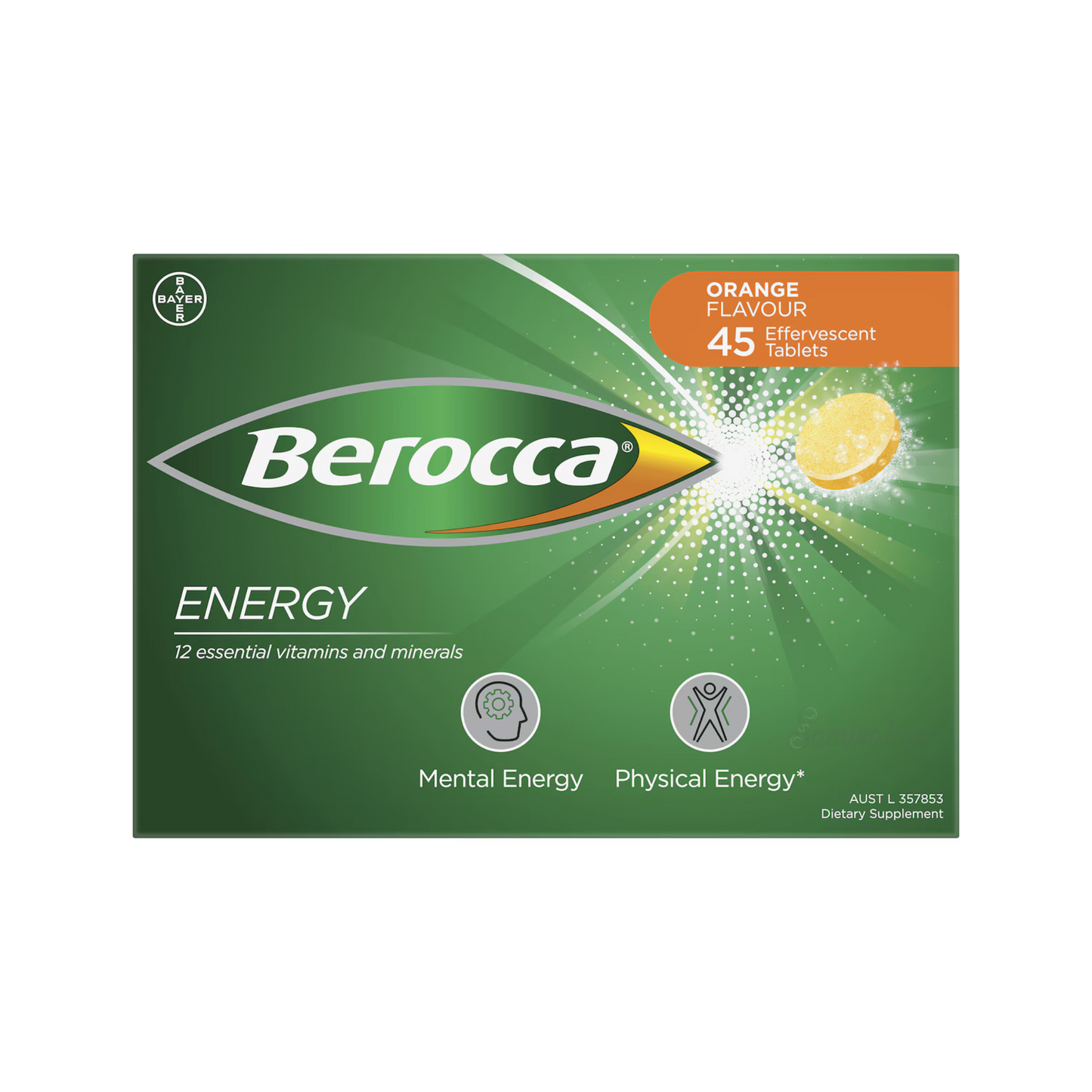 Berocca Energy Vitamin B C Effervescent Multivitamin Drink health Orange support physical immunity mental Best import Australia hydration sports low price in bd