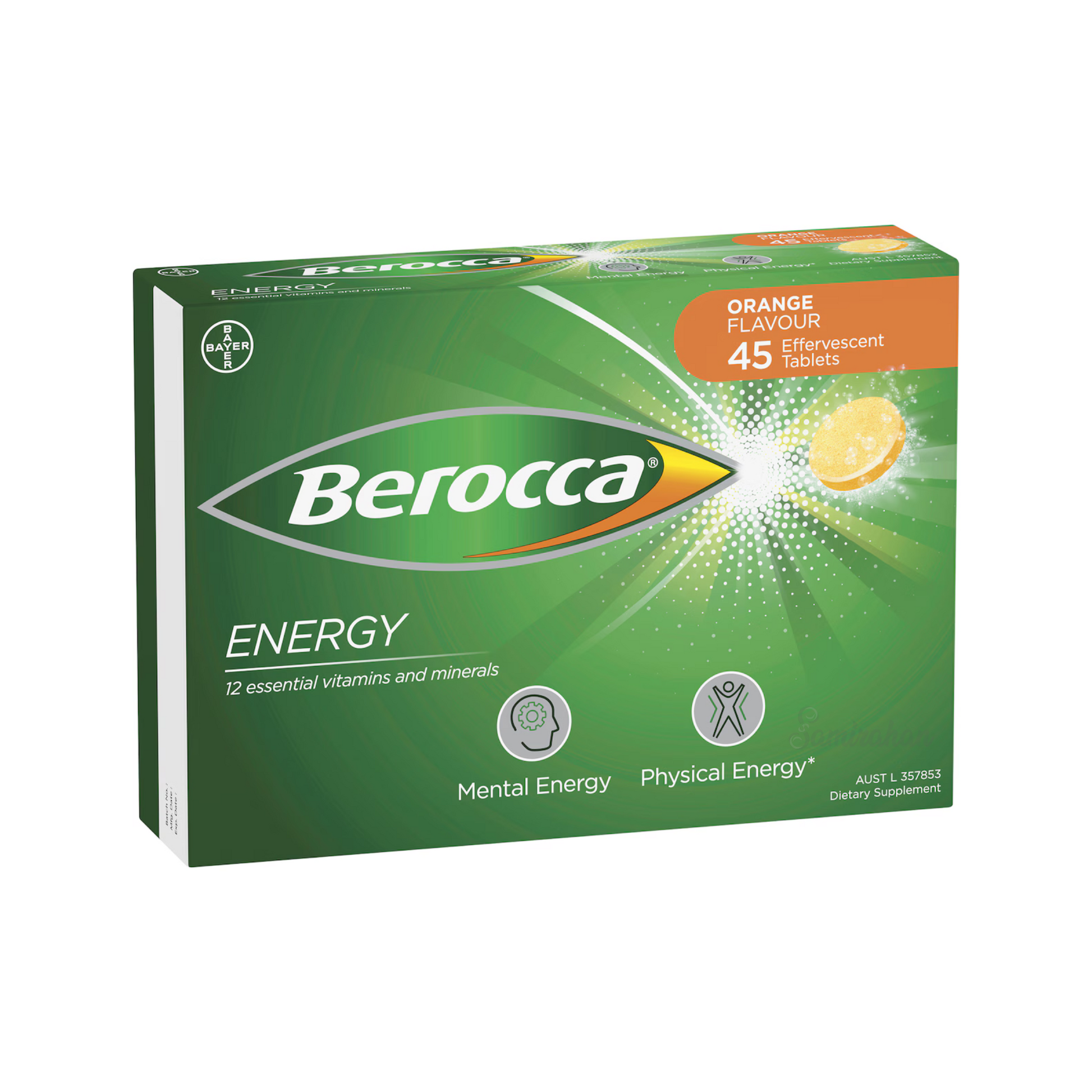 Berocca Energy Vitamin B C Effervescent Multivitamin Drink health Orange support physical immunity mental Best import Australia hydration sports low price in bd