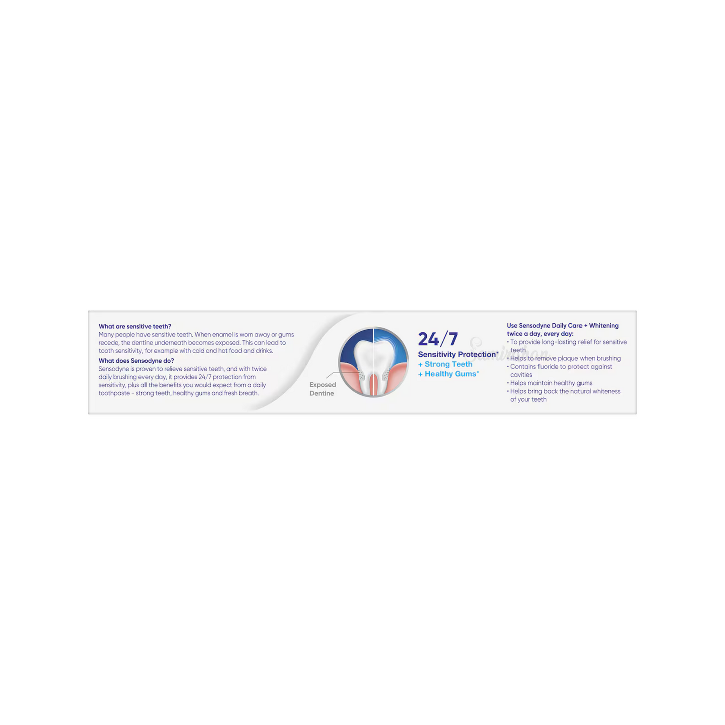 Sensodyne Daily Care Whitening Toothpaste Sensitive Teeth pain gum enamel yellow Best imported foreign Australia premium quality dentist white cheap price in bd