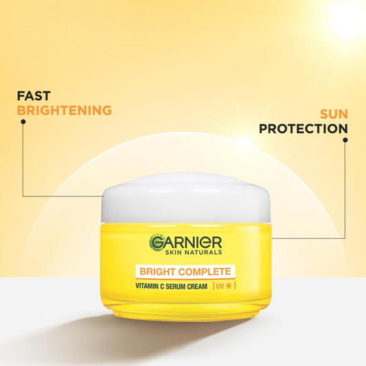 Garnier Bright Complete Fairness Serum Cream bright glow face dark spot Best clean imported original protect genuine damage care premium uk low price bd Dhaka