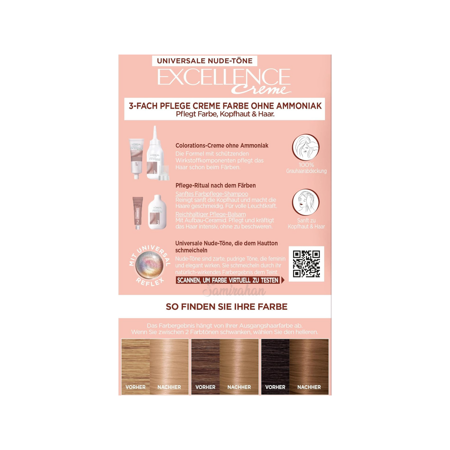 LOréal Paris Creme Nude Hair Dye 8U Universal Light Blonde godrej multi care cosmatic look beauty import makeup brand premium uk Australia cheap price in bd