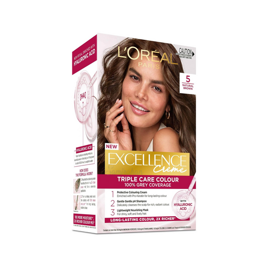 LOréal Paris Excellence Creme Hair Dye 100% Grey Natural Brown godrej multi care cosmatic look beauty import makeup brand premium uk Australia cheap price bd