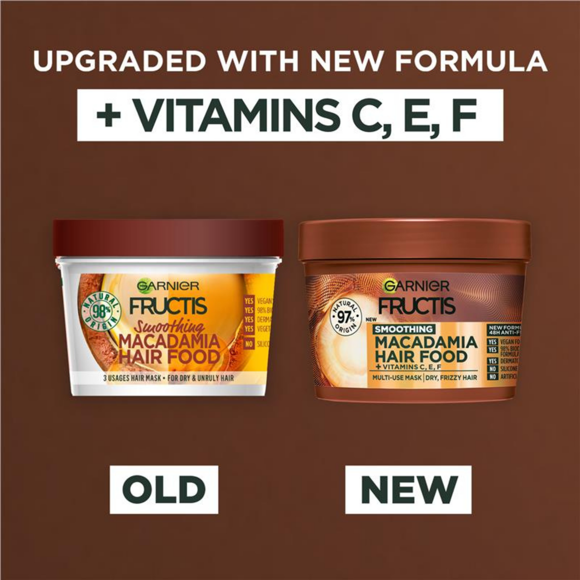 Garnier Fructis Food Smooth Macadamia Multi Use Mask For Dry Unruly shine healthy treat black Best foreign Australia care import premium hair fall low price bd