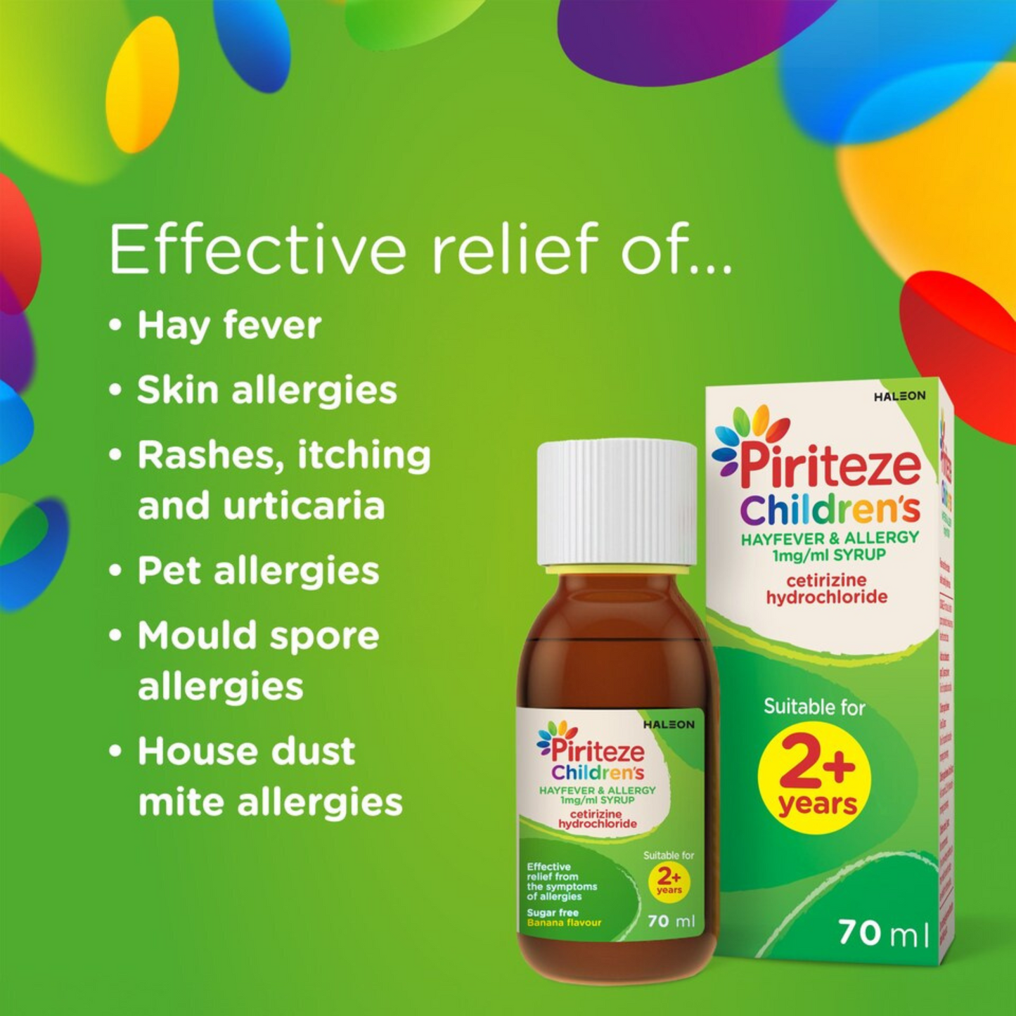 Piriteze Kids Allergy Relief Syrup hayfever allergies doctor medicine drug shop Best imported foreign UK baby care health premium quality cure cheap price in bd