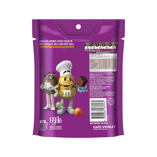 M&M's Milk Chocolate Brownie Snack & Share Bag colouful chocobean Halal Best imported Australian premium sweets candy Birthday Gift Valentines Cheap price in bd