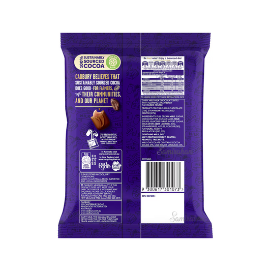 Cadbury Dairy Milk Smooth Strawberry Chocolate Snack family Butter Halal import Australia genuine premium sweets candy Gift Marriage Original Cheap price in bd