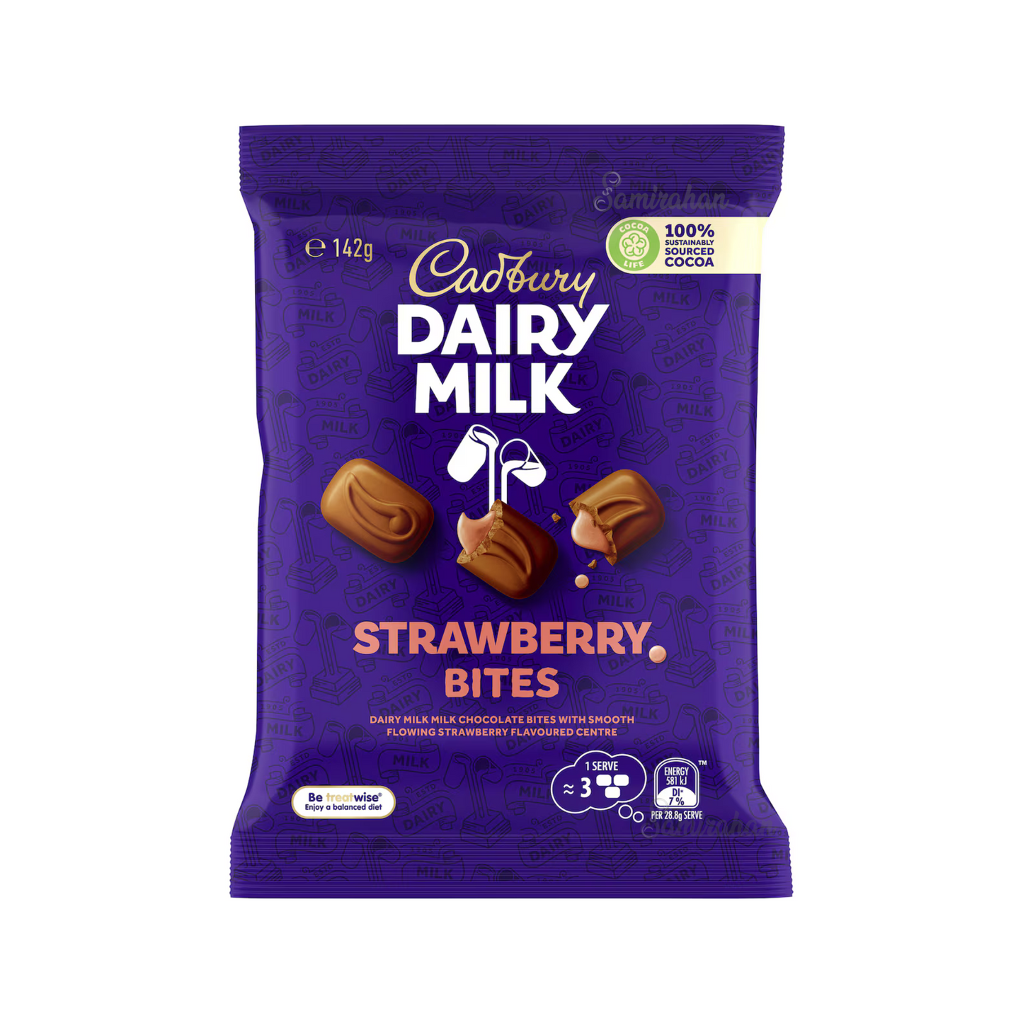 Cadbury Dairy Milk Smooth Strawberry Chocolate Snack family Butter Halal import Australia genuine premium sweets candy Gift Marriage Original Cheap price in bd