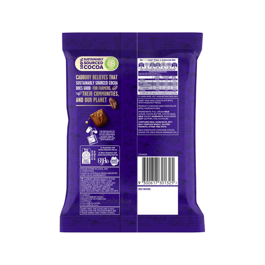 Cadbury Dairy Milk Hazelnut Bites Chocolate Snack family sweet Butter Halal import Australia genuine premium sweets candy Gift Marriage Original Cheap price bd
