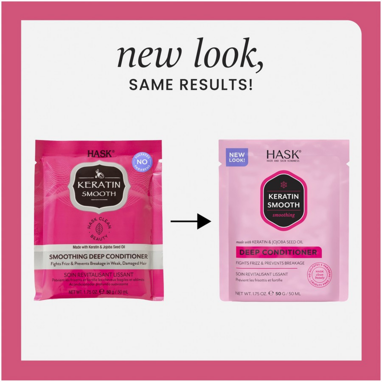 HASK Keratin Protein Jojoba Seed Oil Smooth Deep Conditioner Sachet Best imported foreign haircare quality Clean restores shiny silky Protein cheap price in bd